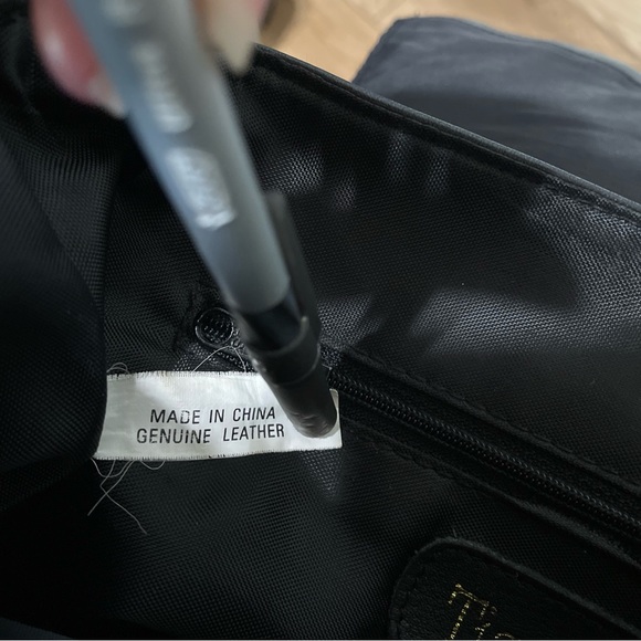 Tignanello Black Leather Backpack Bag Purse - Picture 6 of 8